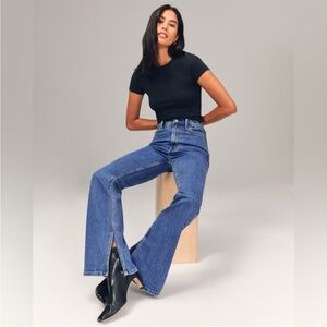 Abercrombie & Fitch the Vintage Flare High Rise Vent Hem Jeans Sz 28/6